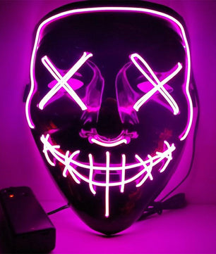 Led Halloween Mask Purge Masks Election Mascara Costume DJ Party Light Up - Lusy Store