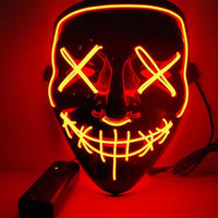 Led Halloween Mask Purge Masks Election Mascara Costume DJ Party Light Up - Lusy Store