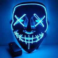 Led Halloween Mask Purge Masks Election Mascara Costume DJ Party Light Up - Lusy Store