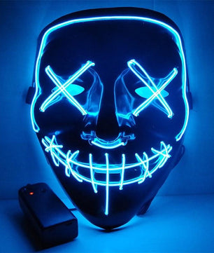 Led Halloween Mask Purge Masks Election Mascara Costume DJ Party Light Up - Lusy Store