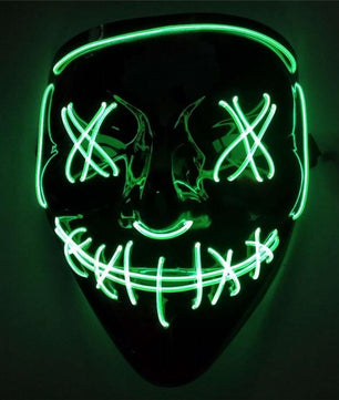 Led Halloween Mask Purge Masks Election Mascara Costume DJ Party Light Up - Lusy Store