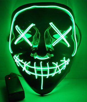 Led Halloween Mask Purge Masks Election Mascara Costume DJ Party Light Up - Lusy Store