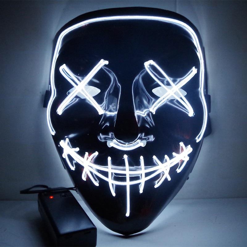 Led Halloween Mask Purge Masks Election Mascara Costume DJ Party Light Up - Lusy Store