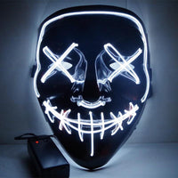 Led Halloween Mask Purge Masks Election Mascara Costume DJ Party Light Up - Lusy Store