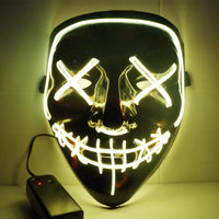 Led Halloween Mask Purge Masks Election Mascara Costume DJ Party Light Up - Lusy Store