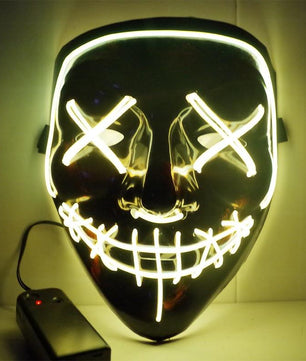 Led Halloween Mask Purge Masks Election Mascara Costume DJ Party Light Up - Lusy Store