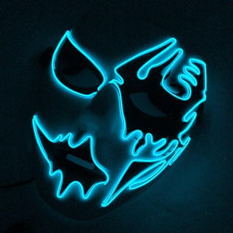 Led Halloween Panic Mask Night Atmosphere Decorative Face Masks For Men Women - Lusy Store