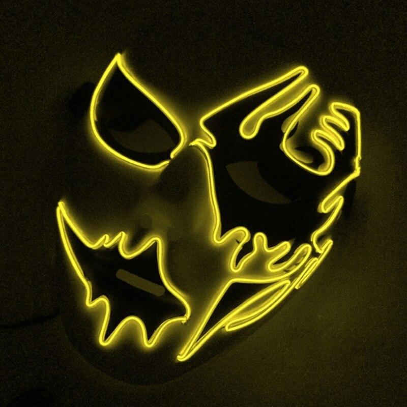 Led Halloween Panic Mask Night Atmosphere Decorative Face Masks For Men Women - Lusy Store