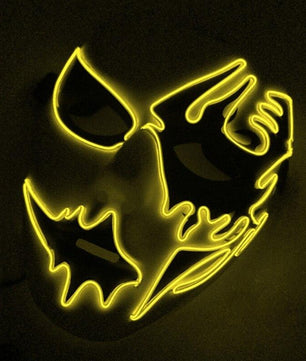 Led Halloween Panic Mask Night Atmosphere Decorative Face Masks For Men Women - Lusy Store