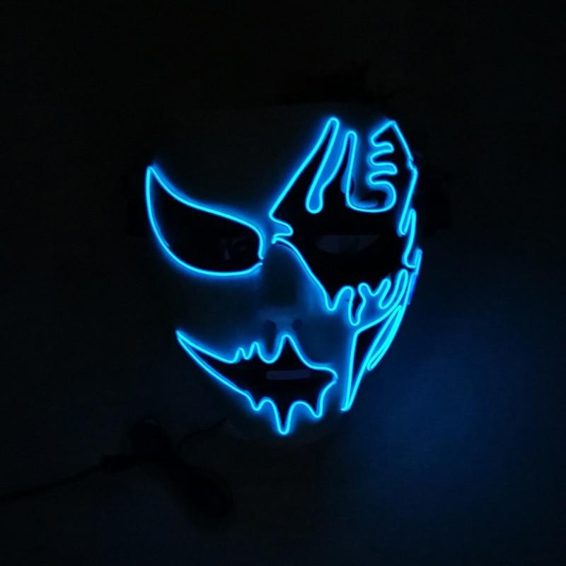 Led Halloween Panic Mask Night Atmosphere Decorative Face Masks For Men Women - Lusy Store