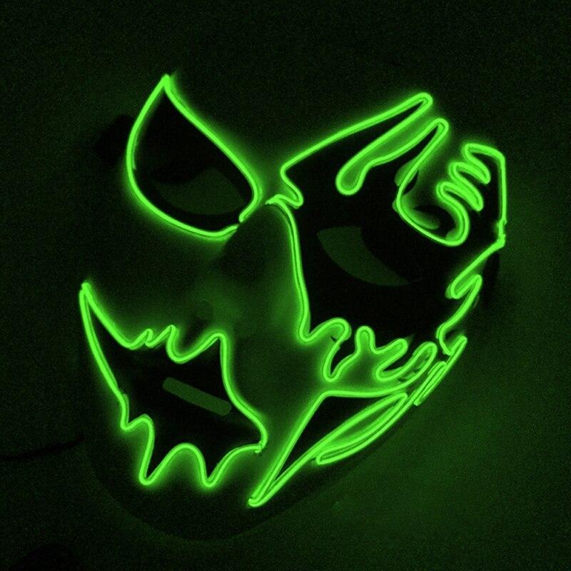 Led Halloween Panic Mask Night Atmosphere Decorative Face Masks For Men Women - Lusy Store