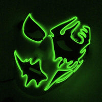 Led Halloween Panic Mask Night Atmosphere Decorative Face Masks For Men Women Green