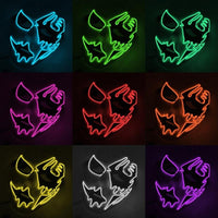 Led Halloween Panic Mask Night Atmosphere Decorative Face Masks For Men Women