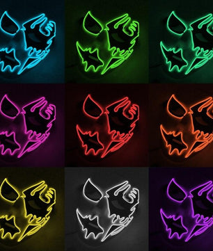 Led Halloween Panic Mask Night Atmosphere Decorative Face Masks For Men Women - Lusy Store