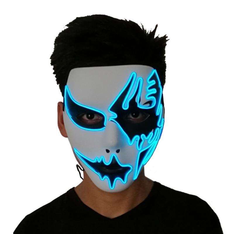 Led Halloween Panic Mask Night Atmosphere Decorative Face Masks For Men Women - Lusy Store