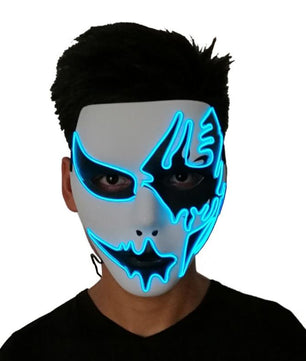 Led Halloween Panic Mask Night Atmosphere Decorative Face Masks For Men Women - Lusy Store