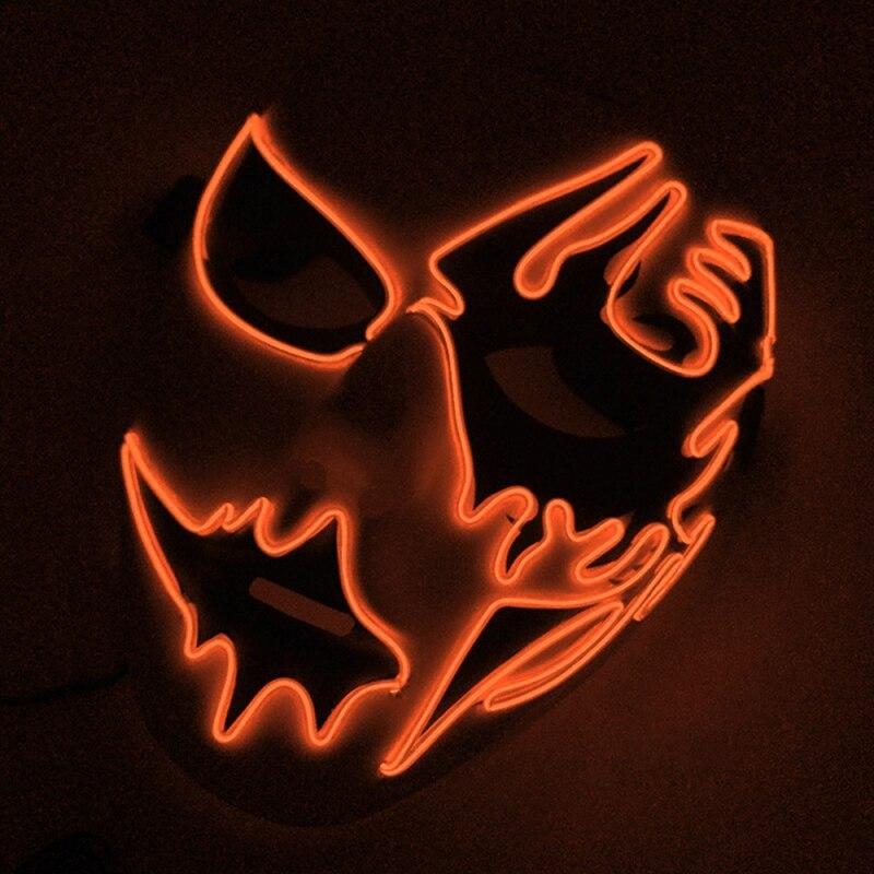 Led Halloween Panic Mask Night Atmosphere Decorative Face Masks For Men Women - Lusy Store