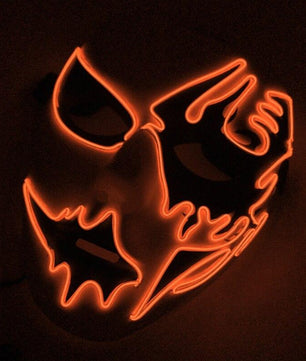 Led Halloween Panic Mask Night Atmosphere Decorative Face Masks For Men Women - Lusy Store