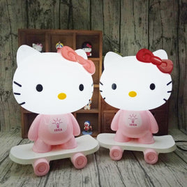 LED Table Lamps Hello Kitty Cartoon Skateboard Table Light Kids