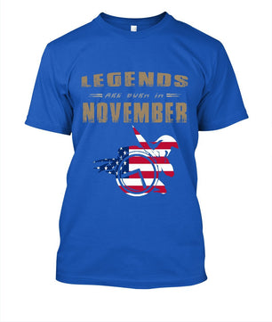 Legends Are Born in November T Shirt 100% Cotton O-Neck - Lusy Store