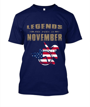 Legends Are Born in November T Shirt 100% Cotton O-Neck - Lusy Store