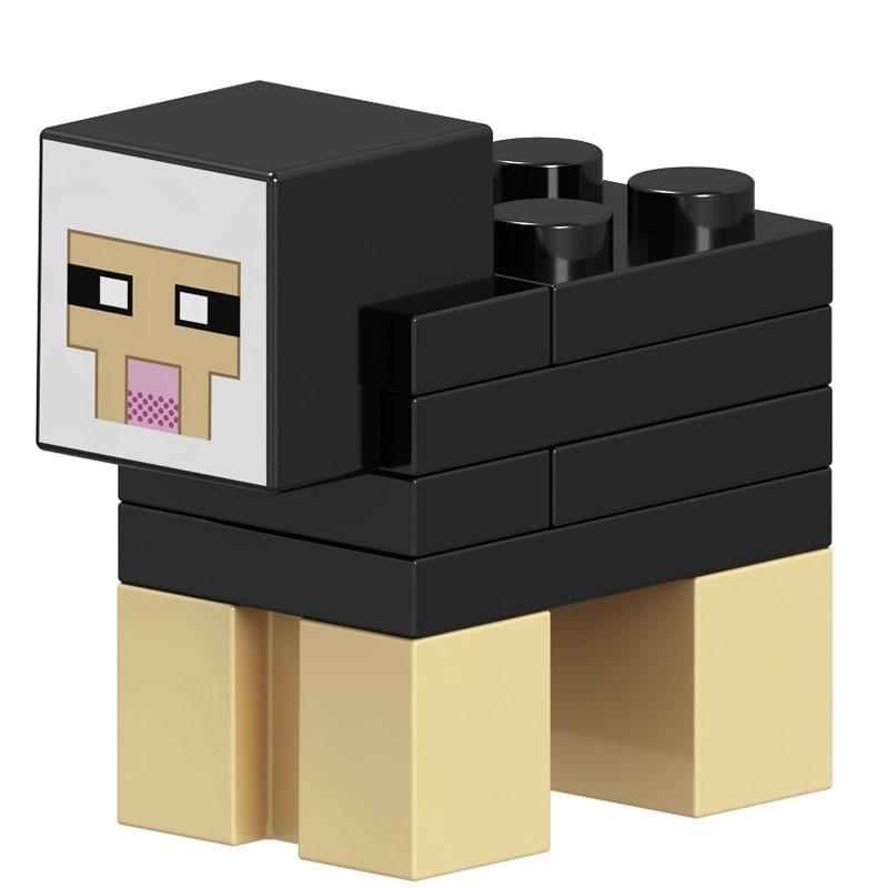 Lego Minecraft Series Action Figure Animal Polar Bear Sleeve-fish Cow Bricks Toys - Lusy Store