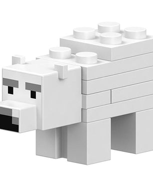 Lego Minecraft Series Action Figure Animal Polar Bear Sleeve-fish Cow Bricks Toys - Lusy Store