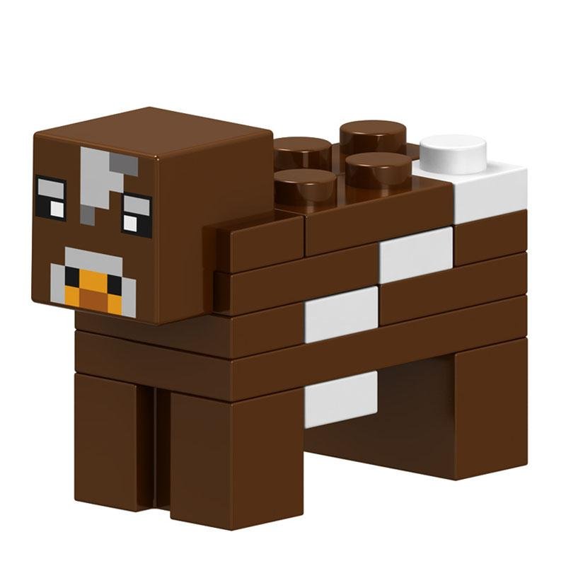 Lego Minecraft Series Action Figure Animal Polar Bear Sleeve-fish Cow Bricks Toys - Lusy Store