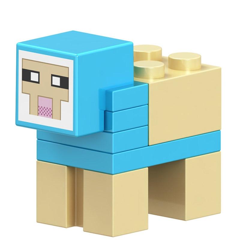 Lego Minecraft Series Action Figure Animal Polar Bear Sleeve-fish Cow Bricks Toys - Lusy Store
