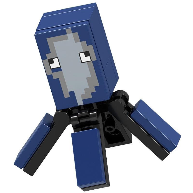 Lego Minecraft Series Action Figure Animal Polar Bear Sleeve-fish Cow Bricks Toys - Lusy Store