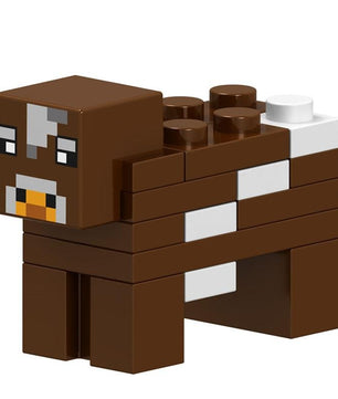 Lego Minecraft Series Action Figure Animal Polar Bear Sleeve-fish Cow Bricks Toys - Lusy Store