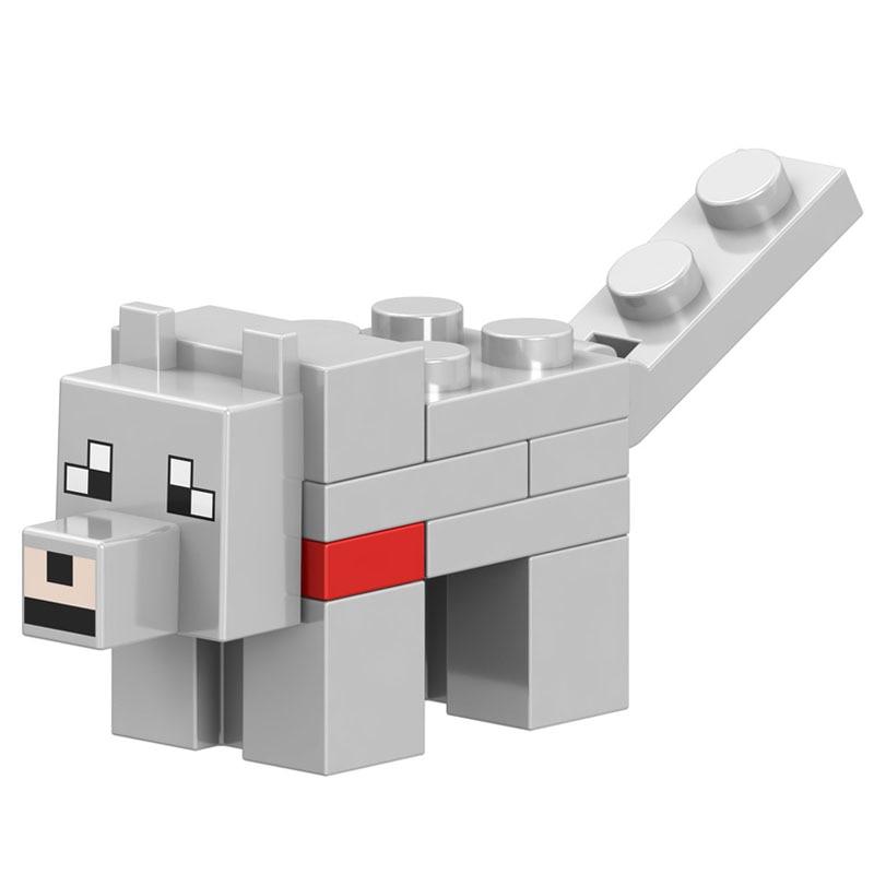 Lego Minecraft Series Action Figure Animal Polar Bear Sleeve-fish Cow Bricks Toys - Lusy Store