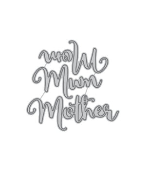 Letter Mother Thanks Metal Cutting Dies Stencil - Lusy Store