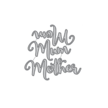 Letter Mother Thanks Metal Cutting Dies Stencil - Lusy Store