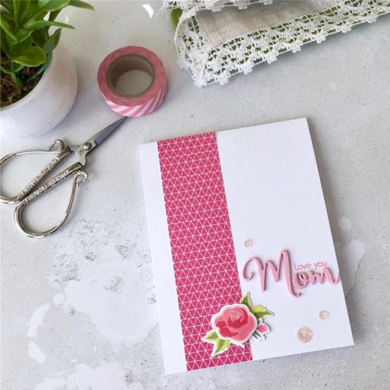 Letter Mother Thanks Metal Cutting Dies Stencil - Lusy Store
