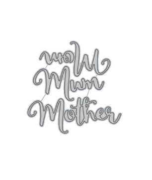 Letter Mother Thanks Metal Cutting Dies Stencil for DIY Scrapbooking Album Paper Card Decorative - Lusy Store