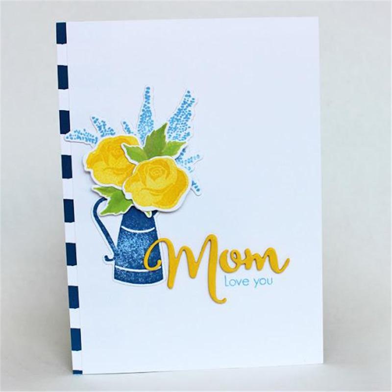 Letter Mother Thanks Metal Cutting Dies Stencil for DIY Scrapbooking Album Paper Card Decorative - Lusy Store