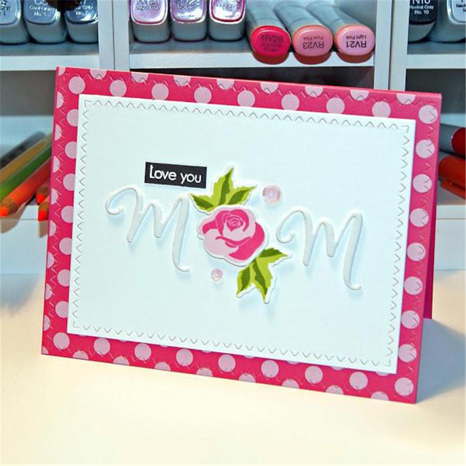 Letter Mother Thanks Metal Cutting Dies Stencil for DIY Scrapbooking Album Paper Card Decorative - Lusy Store