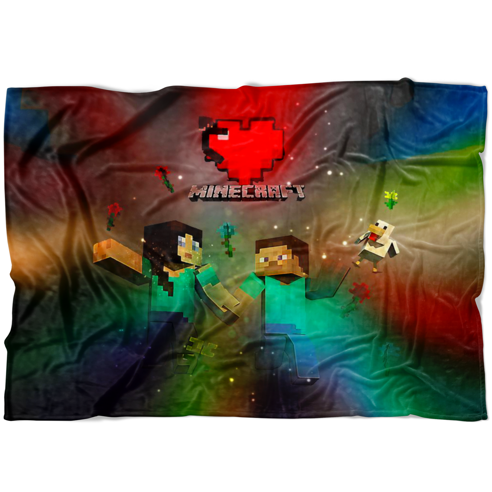 Minecraft Fleece Blanket Minecraft Love Colorful Blanket Warm And Super Comfortable Best Gift For Kids LS0717 - Lusy Store