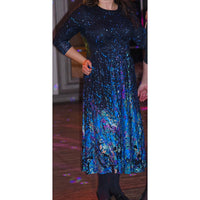 Long Sleeve Prom Dresses Vintage Boho Gradient Long Dress Elegant High Waist Pocket Long Sleeve D410 - Lusy Store
