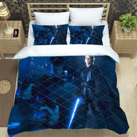 Luke Skywalker Star Wars Bedding Navy Blue Duvet Covers Comforter Set Quilted Blanket Bedlinen LS22716 - Lusy Store