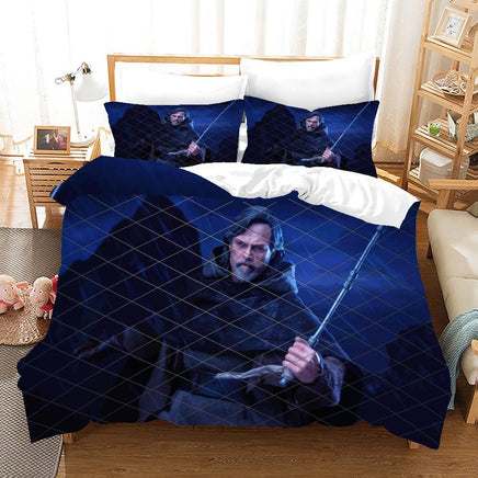 Luke Skywalker Star Wars Bedding Navy Blue Duvet Covers Comforter Set Quilted Blanket Bedlinen LS22717 - Lusy Store