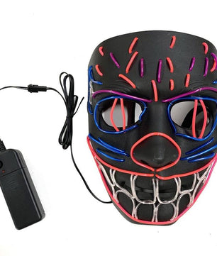 Luminous Led Halloween Mask EL Light Party PVC - Lusy Store