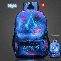 Lumious Assassins Creed backpack school backpacks for teenagers Oxford - Lusy Store