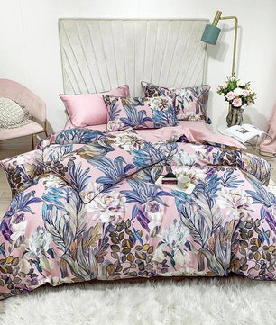 Luxury Bedding Sets 3D Egyptian Cotton Flamingo Leaf - Lusy Store