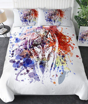 Luxury Bedding Sets 3D Wolf Mountain Bed Set US Twin Full Queen King Size - Lusy Store