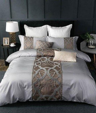 Luxury Bedding Sets 60S Egyptian Cotton Grey Bedding Sets Bed Linen Luxury Room - Lusy Store