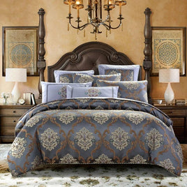 Luxury Bedding Sets Brown Coffee Cotton Stain Bed Duvet Cover King Queen Size - Lusy Store
