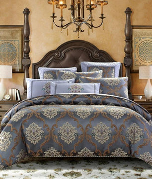 Luxury Bedding Sets Brown Coffee Cotton Stain Bed Duvet Cover King Queen Size - Lusy Store