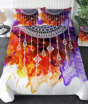 Luxury Bedding Sets Watercolor Dreamcatcher Blue Bedding Sets For Adult Kids - Lusy Store